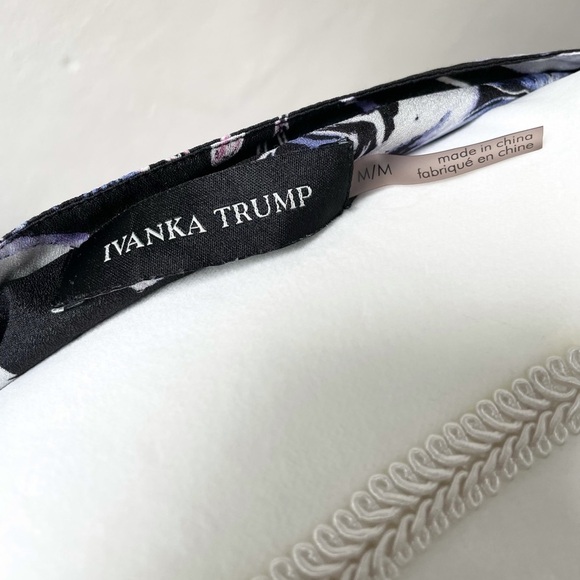 Ivanka Trump Floral Dress Blouse Top with Button Sleeves Women’s Medium - Picture 14 of 16